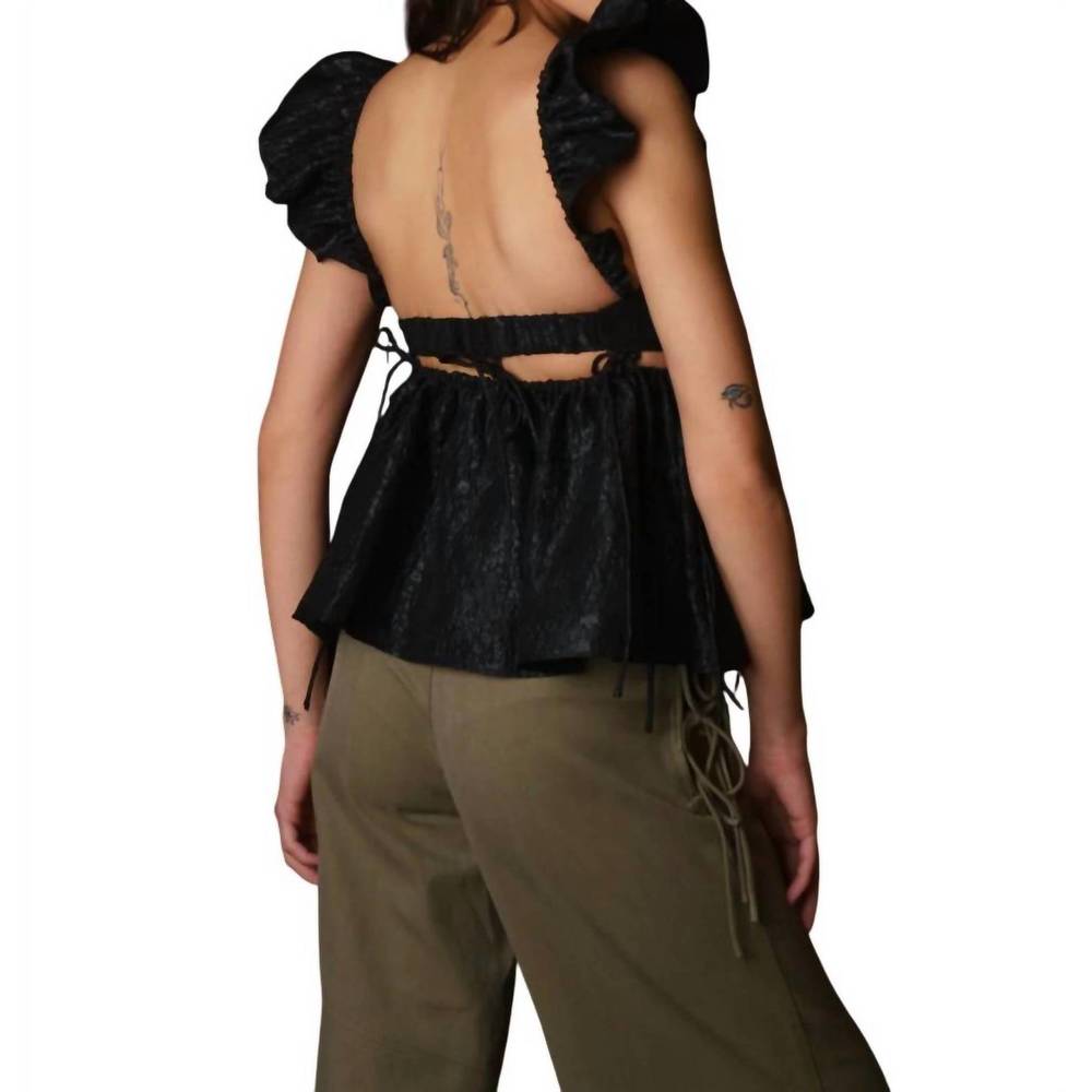 NEW ALLINA LIU lilu top in black - Picture 3 of 4